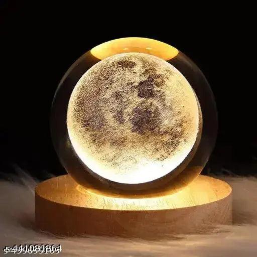 3d Crystal Ball Night Lights Glowing Galaxy Planetary Earth Moon Ball Lamp - ZENFINITY.SHOP